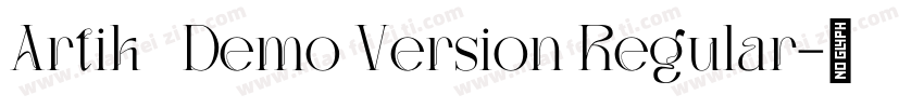 Artik   Demo Version Regular字体转换